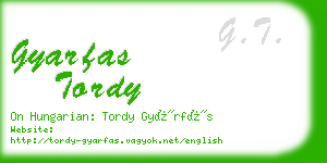 gyarfas tordy business card